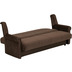 Max Winzer Juist Sofa 3-Sitzer mit Bettfunktion Microfaser braun