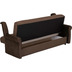 Max Winzer Juist Sofa 3-Sitzer mit Bettfunktion Microfaser braun