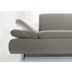 Max Winzer Prag Sofa 2,5-Sitzer links mit Ecksofa rechts feines Strukturgewebe silber