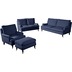 Max Winzer Passion Sofa 3-Sitzer (2-geteilt) Flachgewebe (Leinenoptik) dunkelblau