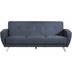 Max Winzer Jerry Sofa 3-Sitzer mit Bettfunktion Flachgewebe blau