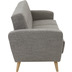 Max Winzer Jerry Sofa 3-Sitzer mit Bettfunktion Flachgewebe grau