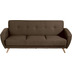Max Winzer Jerry Sofa 3-Sitzer mit Bettfunktion Samtvelours (mit Clean-Abo Ausrstung) braun