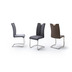 MCA furniture ARTOS Schwingstuhl mit Griffloch, Stoffbezug Feingewebe, 2er Set, grau