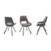 MCA furniture BAYONNE 4 Fu Stuhl, 2er Set, anthrazit grau