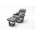 MCA furniture Calgary Relaxsessel mit Hocker, schlamm/schwarz