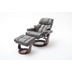 MCA furniture Calgary Relaxsessel mit Hocker, schlamm/walnuss