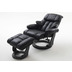 MCA furniture Calgary Relaxsessel mit Hocker, schwarz/schwarz