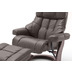 MCA furniture Calgary XXL Relaxsessel mit Hocker, braun/walnuss