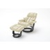 MCA furniture Calgary XXL Relaxsessel mit Hocker, creme/schwarz