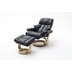 MCA furniture Calgary XXL Relaxsessel mit Hocker, schwarz/natur