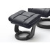 MCA furniture Calgary XXL Relaxsessel mit Hocker, schwarz/schwarz