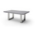 MCA furniture Cartagena Couchtisch grau Edelstahl gebrstet U-Bein 110 x 45 x 70 cm