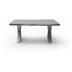 MCA furniture Cartagena Couchtisch grau Edelstahl gebrstet X-Bein 110 x 45 x 70 cm