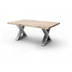 MCA furniture Cartagena Couchtisch natur Edelstahl gebrstet X-Beine 110 x 45 x 70 cm