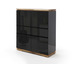 MCA furniture Chiaro Highboard hochglanz schwarz 2 Schubksten