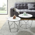 MCA furniture Haiti Couchtisch wei schwarz 50 x 40 x 50 cm