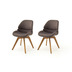 MCA furniture HENDERSON 4 Fu Stuhl, 2er Set, cappuccino