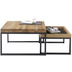 MCA furniture Lubao Couchtisch Asteiche schwarz 65 x 38 x 65 cm