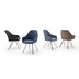 MCA furniture MADITA 4 Fu Stuhl A -eckig, 2er Set, graublau