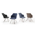 MCA furniture MADITA 4 Fu Stuhl B -eckig, 2er Set, graublau