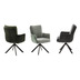 MCA furniture MALIA 4 Fu Stuhl mit Armlehnen, 2er Set, olive