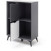 MCA furniture NETANJA Highboard 80 grau I wei   80 x 115 x 40 cm