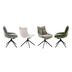 MCA furniture PARKER Metallgestell schwarz matt lackiert, 2er Set cappuccino