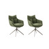 MCA furniture PARKER Edelstahl Gestell gebrstet mit Armlehne, 2er Set olive