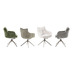 MCA furniture PARKER Edelstahl Gestell gebrstet mit Armlehne, 2er Set olive
