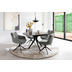 MCA furniture PARKER Metallgestell schwarz matt lackiert mit Armlehne, 2er Set anthrazit
