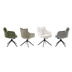 MCA furniture PARKER Metallgestell schwarz matt lackiert mit Armlehne, 2er Set creme