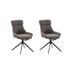 MCA furniture PELION Metallgestell schwarz matt lackiert, 2er Set schlamm