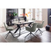 MCA furniture PELION Metallgestell schwarz matt lackiert lackiert mit Armlehne, 2er Set lichtgrau