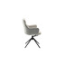 MCA furniture PELION Metallgestell schwarz matt lackiert lackiert mit Armlehne, 2er Set lichtgrau