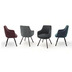 MCA furniture SASSELLO 4 Fu Stuhl mit Armlehnen, 2er Set, grau