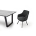 MCA furniture SASSELLO 4 Fu Stuhl mit Armlehnen, 2er Set, anthrazit