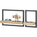 MCA furniture YORKSHIRE-S Wandregal eiche/schwarz   44 x 30 x 14 cm