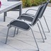 merxx Amalfi Set 7tlg., Stapelsessel & rechteckiger Tisch, schwarz Gartenmöbelset
