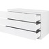 Mbilia Sideboard Spanplatte melaminbeschichtet, Schubladen + Deckplatte MDF lackiert wei Hochglanz