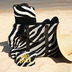 möve Kosmetiktasche Zebra black/ivory 19 x 15 cm