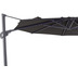 MWH Umbrella Sonnenschirm mit Plattenstnder und Abdeckhaube, 300 x 300 cm, rund, grau
