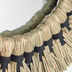 Nosh Akila Rundspiegel aus grnen Naturfasern und schwarzer Baumwollkordel 40 cm