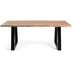 Nosh Alaia Tisch 160 x 90 cm aus massivem Akazienholz und schwarz lackierten Stahlbeinen