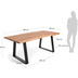 Nosh Alaia Tisch 160 x 90 cm aus massivem Akazienholz und schwarz lackierten Stahlbeinen