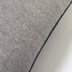 Nosh Alcara Kissenbezug grau mit schwarzem Rand 45 x 45 cm