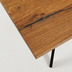 Nosh Amethyst Tisch aus Eichenfurnier mit Antikfinish und Stahlbeinen in Schwarz 160 x 90 cm