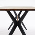 Nosh Amethyst Tisch aus Eichenfurnier mit Antikfinish und Stahlbeinen in Schwarz 160 x 90 cm