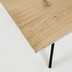 Nosh Amethyst Tisch aus Eichenfurnier mit gebleichtem Finish, Stahlbeinen in Schwarz 160x90cm
