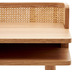 Nosh Araxi Schreibtisch aus Eschenfurnier und massiver Esche und Rattan 105 x 62 cm